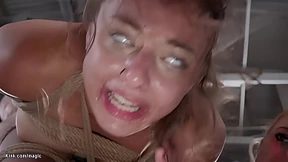Blonde bombshell gets destroyed by gigantic schlong before step-sis joins in nasty bondage warehouse romp Blonde bombshell gets destroyed by gigantic schlong before step-sis joins in nasty bondage warehouse romp