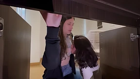 Unexpectedly sexy maid bends over to clean the study