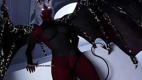 Hot Blonde Devil with Large Breasts Finger-fucks Tightly to Reach Orgasm&#x1F4A6; [Gaming]