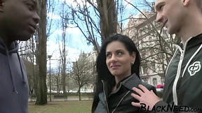 Dark-Haired Spouse Gets Fucked By BBC While hubby Watches!