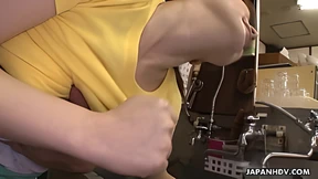 Dirty Asian Slut Gets Her Pounded In Kitchen, Craves More Thrills