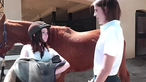 Kara Price and Ally Evans explore pearl diving post horseback riding lesson