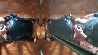 Milf chairtied &mdash;  throatfucked with ring gag and throatpie