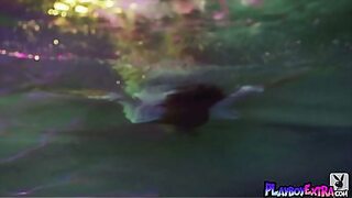 Bombastic big tits nude teen Alyssa Arce reveals her pussy under the water