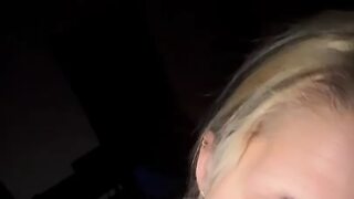 Hot blonde Gives blowjob and prostate massage at the same time