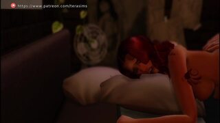 Big tits ebony get her pussy pounded after breaking up with her ex - The sims 4
