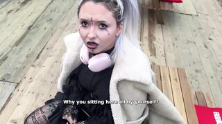 Flexible Alt E-girl Sucks for Energy Beverage and Takes Deep Anal Creampie in Insane Positions