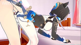 Cipher Steals Hot Cum and puts it in her Pussy