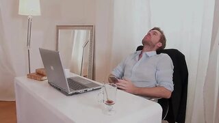 Blonde Babe Deepthroats Cock and Rides Hard