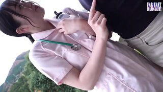 Slick Oil Soaked Gulp with a Smiling F Cup Tease in a Full Body Slippery Feast 