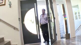 Beautiful ebony skinned Chanel sucks and fucks cock for hot cum