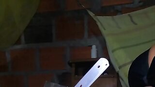 HORNY STEP hunk SHAVES HIS CUTE girlfriend'S SMALL VAGINA