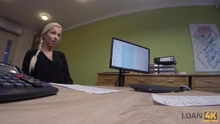 LOAN4K Real estate agent lets the bank worker penetrate her for a loan