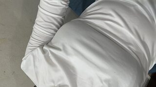 . is the boss at home while his wife is at work.