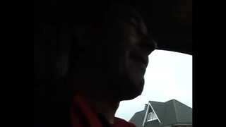 Redhead MILF with glasses loves car sex