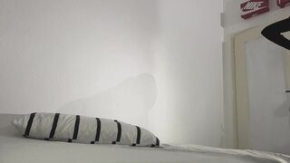 While we shoot videos he me and I him with my feet