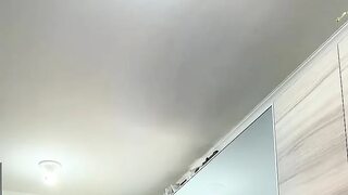 Chubby Latina Cooking in Panties Shirt Big Ass Fat Belly Jiggle