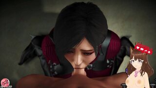 Lyon puts his huge cock in Ada Wong's mouth from Resident evil 4 (Parody animation) - Jazziuu