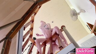 Crazy Sex on Stairs: Kinky Couple Takes Risks