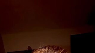 Slutty Blonde Hotwife Gets mouth used by black cock