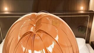 Erotic hentai  Redhead has sex with her boss for a raise  POV hentai 