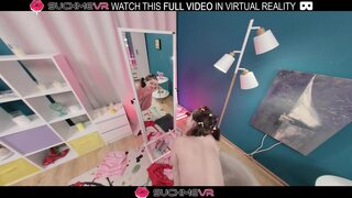 Busty horny girl Rebecca Nikson fucked her lover,in VR.