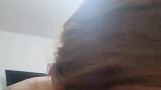 My Stepsister Come to Me Before Dream, She Make Me Short Blowjob, Then Make Prostate Massage