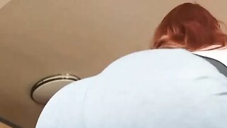 Tight Ass Cute Redhead Girl Works Out