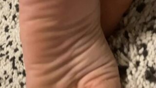 Only feet and very close view for my perfect dry feet after bath