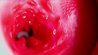 Juicy beautiful pussy squelches inside ASMR close-up inside the anus