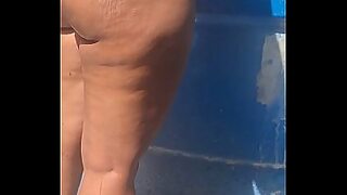 I couldn't resist the urge to see my girlfriend bathing and offered to fuck her in the ass for money