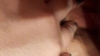 Fucking my sexy bbw wifes pussy till i cum in it