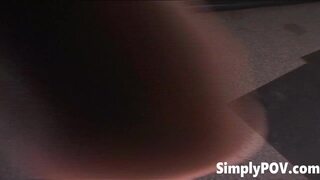 Stunning Angeline small breast and Handjob POV