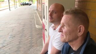 Hot Threesome Fuck with a Stranger in Loo