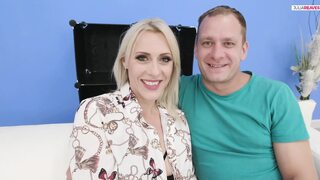 Blonde bitch fucks in front of her friend's eyes