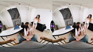 Two babes go wild, get pounded like crazy, cum all