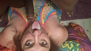 POV thrust pussy & ass: Mature BBW submissive slut completely