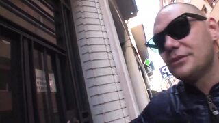 Raunchy Raw Lewd Leather-Thrashing Threesome with Brunette Hooker & Nacho