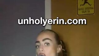 Big titty goth fingers herself hard while she CUMS