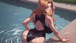 My New Girlfriend #03 - Red Head Step Sis Shows Her New Swimsuit. You can see her big ass and big tits ( Taboo Hentai Game )