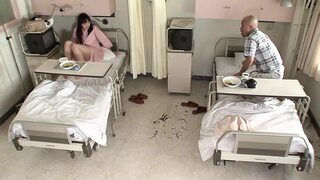 Incorporating a tantalizing throat work, a young beauty receives a