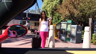 Chick is not shy to get her face in a