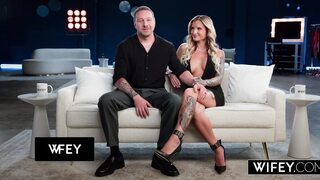 WIFEY Blonde Baddie Anastasia Shades Takes A Huge BBC Creampie As Hubby Watches