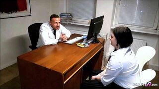 Hot German pregnant teen gets naughty😈 with doctor during gynecology