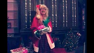 Black Guy with Big Cock Dressed as Santa Claus Fucks a Beautiful Redhead Girl