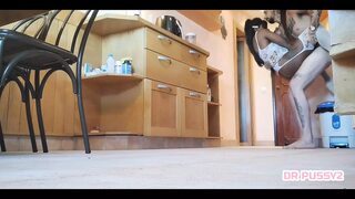 Black Girl Fucked Standing up by Huge Cock in Her