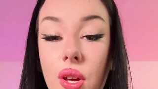 Dominant British goth in leather teases your cock and tells