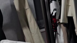 Step mom strip off in front of her step son