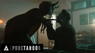 PURE TABOO Six-Breasted Krampus Emerges On Christmas Eve To Feast On Naughty Man's Hard Cock