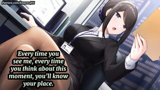 Feeling enslaved to your femme fatale boss, you're her personal